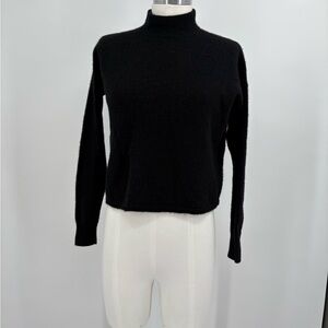 Madewell Black Cashmere Turtleneck Sweater